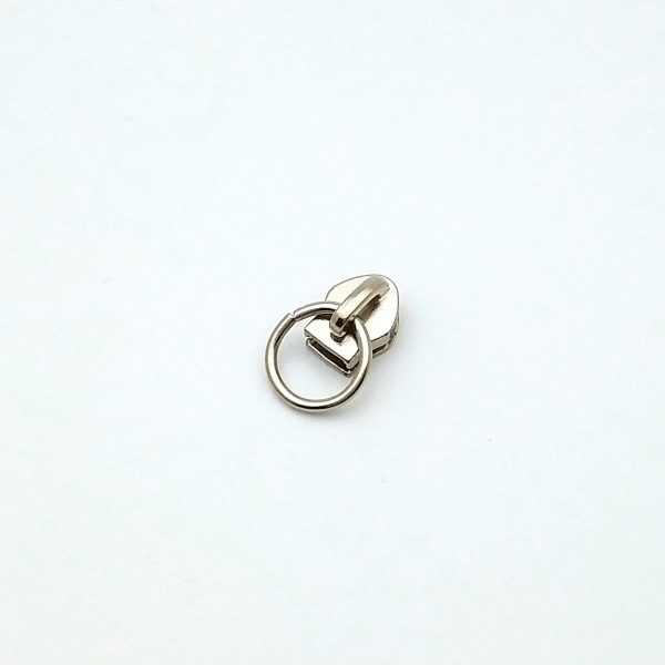Curseur métal - Argenté avec anneau limalou