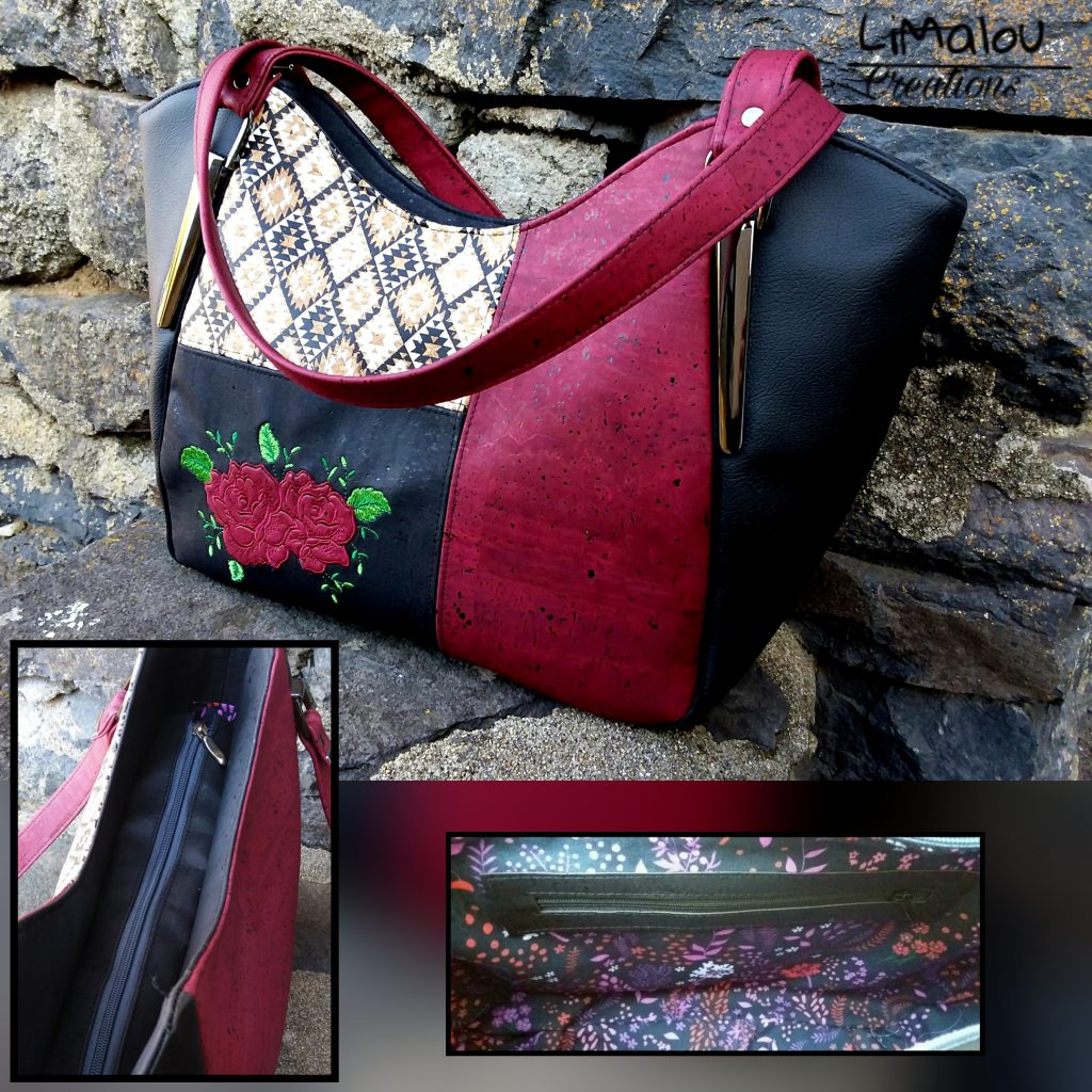 Sac Victoria - En rouge et noir - Limalou Creations