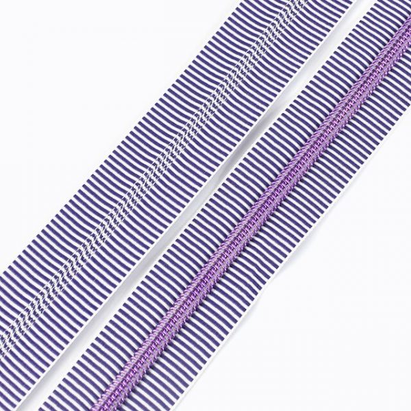 zip plastique rayé violet violet