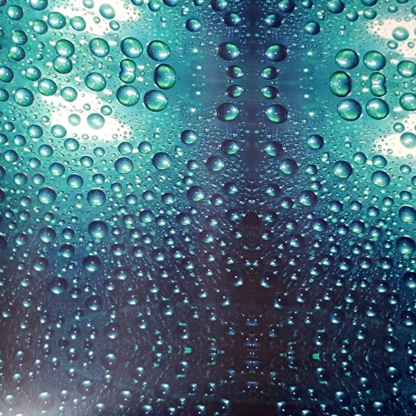 Coupon simili - Gouttes d'eau tons bleus