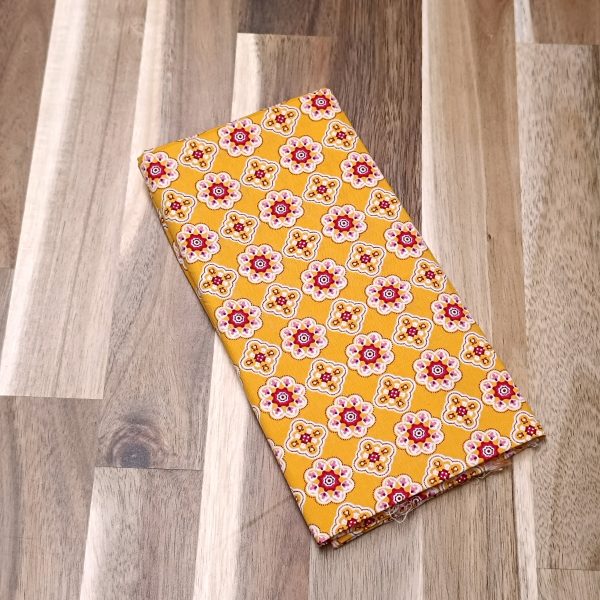 Coupon coton - Mosaïque orange et rouge