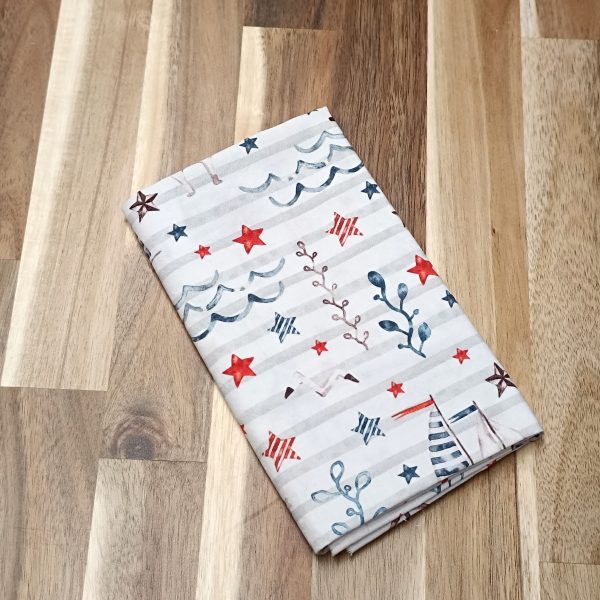 Coupon coton - Lapins à la mer