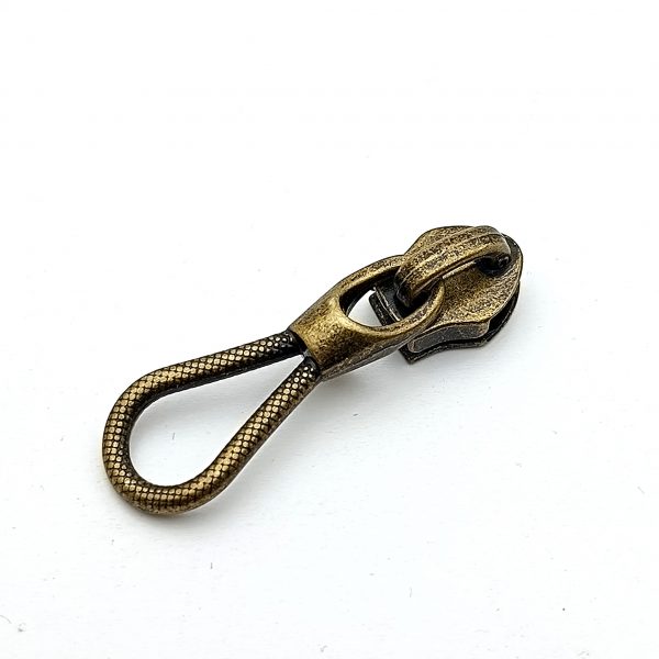 Curseur métal - Cordelette métal bronze