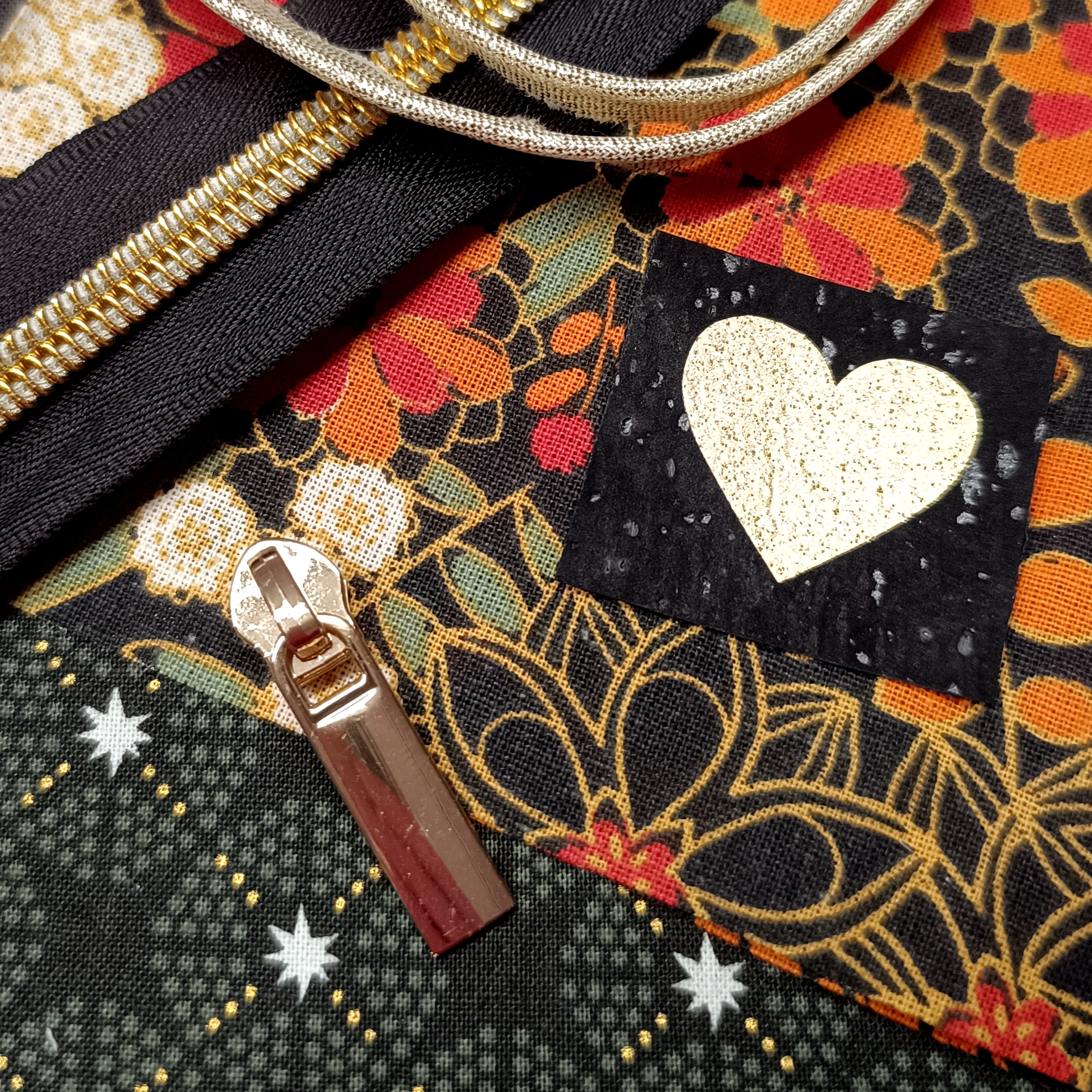 Kit Couture - Petit porte monnaie Lucie - Orange et vert