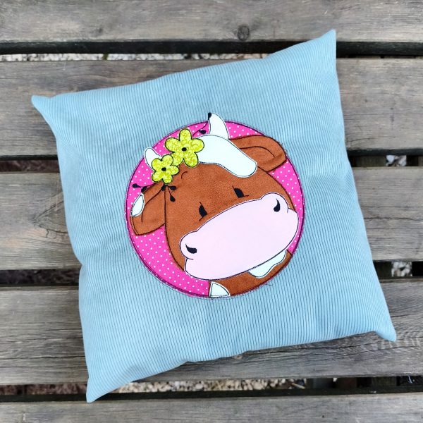 Coussin velours - Petite vache
