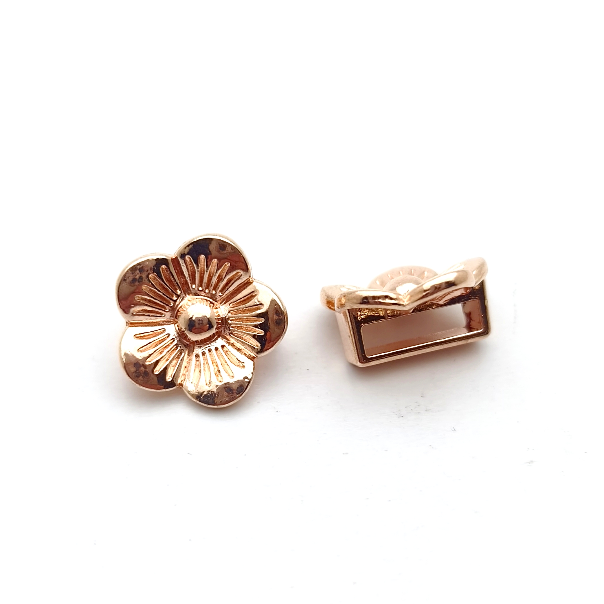 Lot de 2 passants fleurs pour lanière de 10 mm