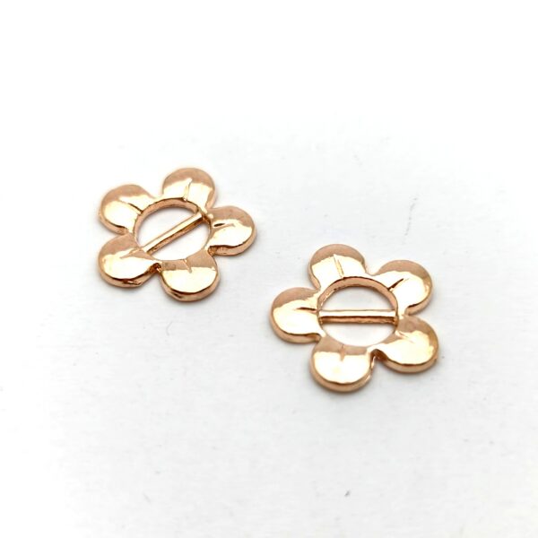 Lot de 2 passants fleurs pour lanière de 8 mm