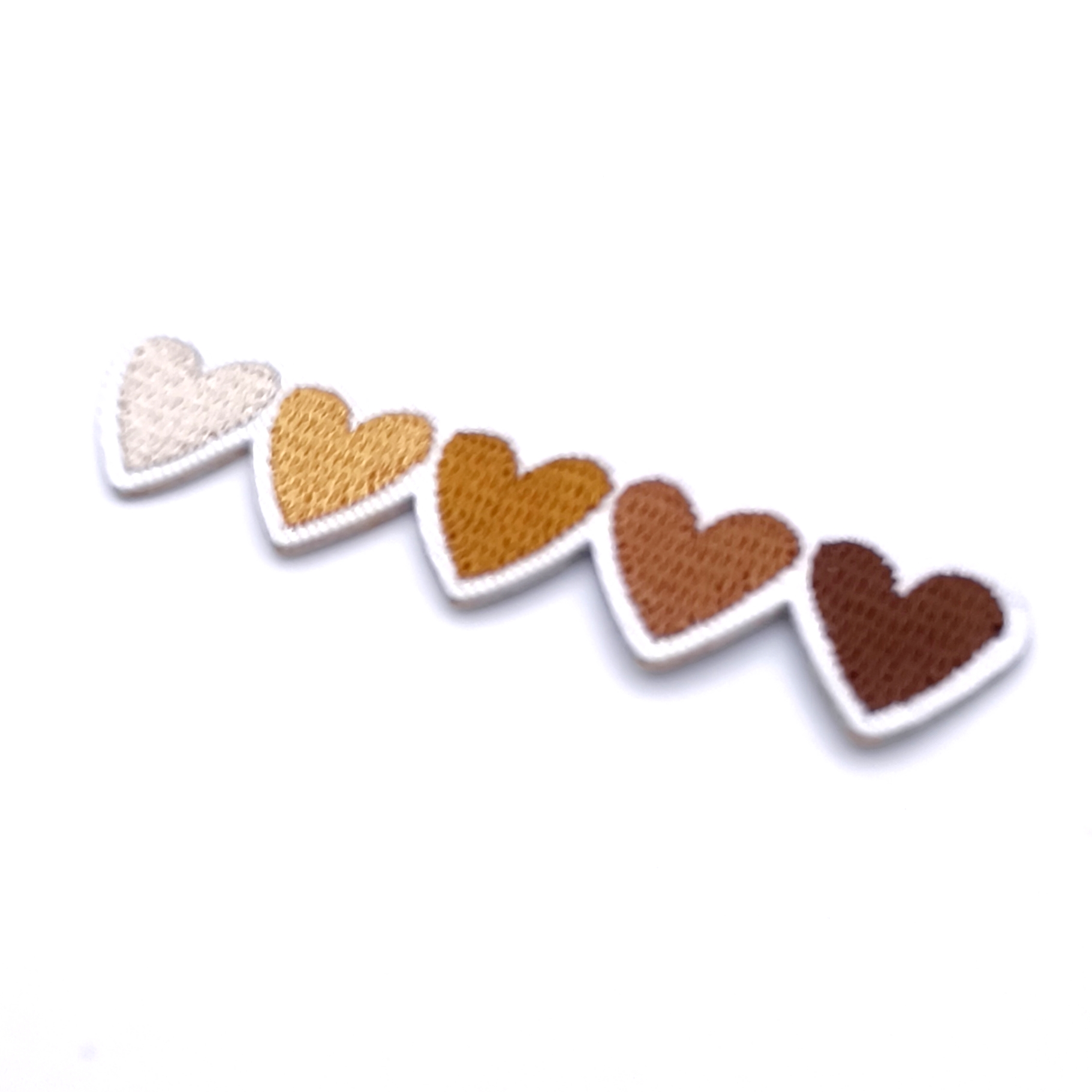 Patch thermocollant - Petits coeurs marrons