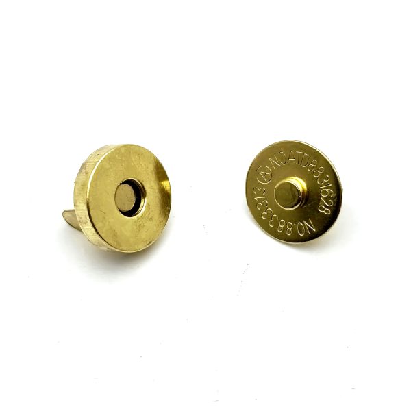Petit fermoir magnétique rond doré